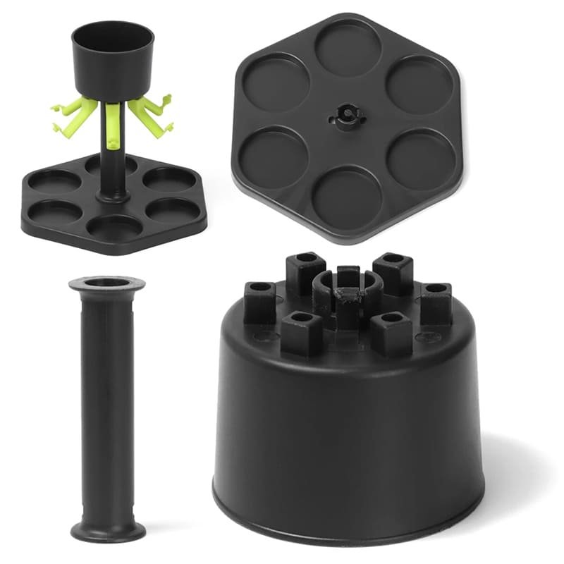 6er Shot Verteiler- einzeln verschließbar inkl. 6 Gläser, Shotdispenser, Schnapsglas Spender - Afbeelding 5