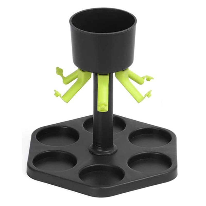 6er Shot Verteiler- einzeln verschließbar inkl. 6 Gläser, Shotdispenser, Schnapsglas Spender - Afbeelding 2