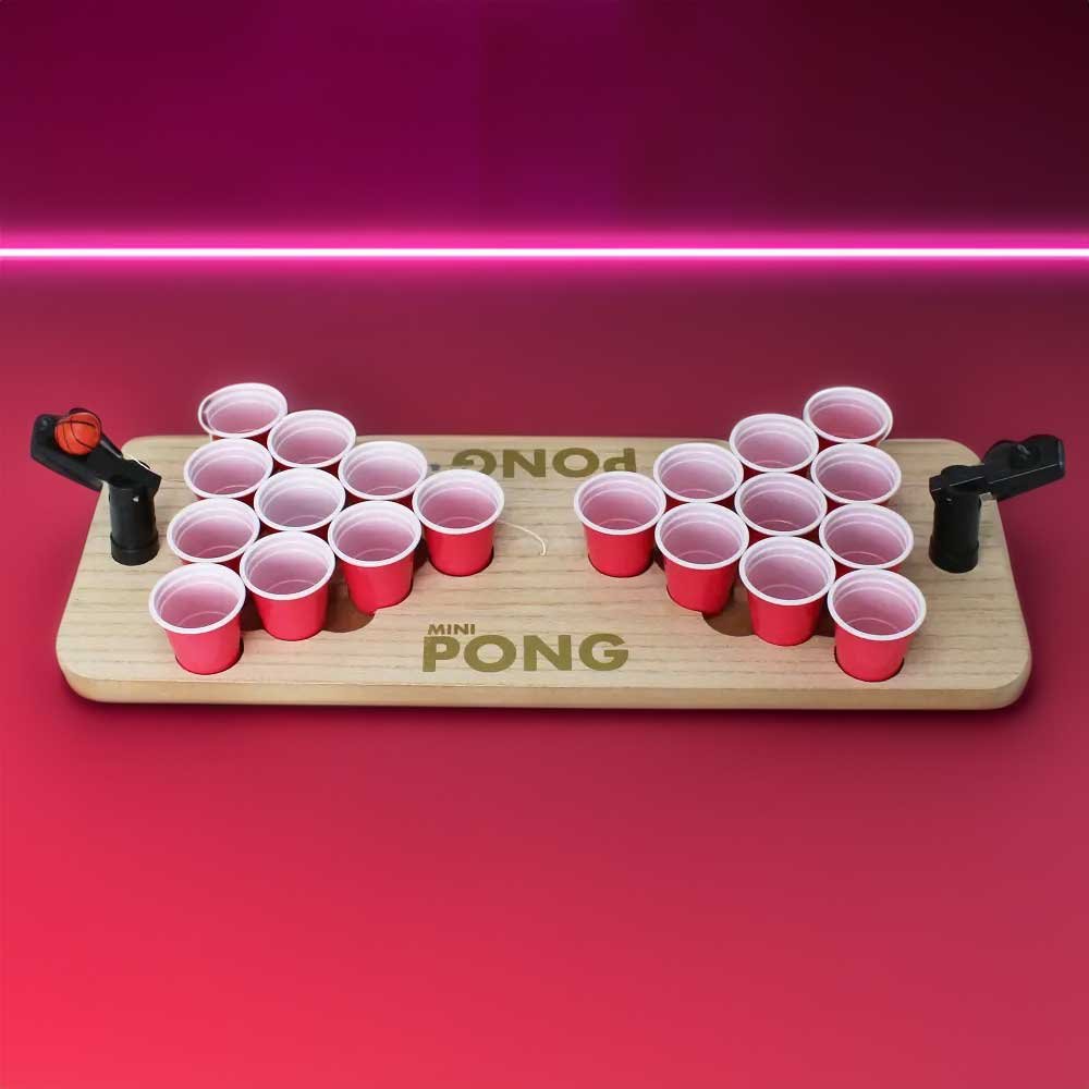 Mini bierpong - bierpong in compacte vorm, incl. beker, complete shotpongset