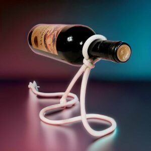 Touw wijnhouder, flessenhouder met magische illusie, decoratieve presentatie wijnfles