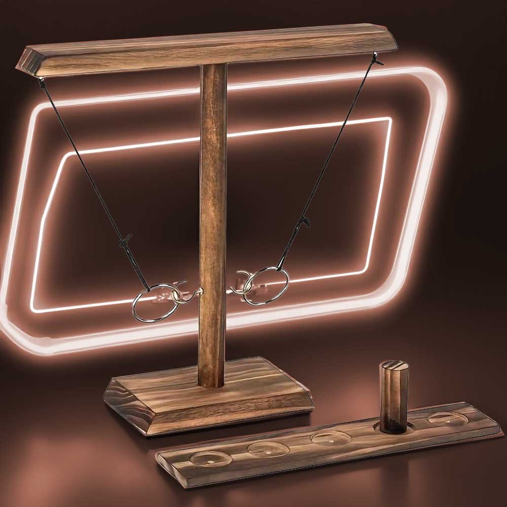 Ring toss drinkspel 2 spelers - ring toss houten werphaak spel