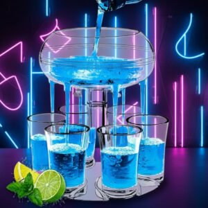 6 transparante shotjesdispenser, shotjesdispenser, shotjesglasdispenser, perfect voor feestjes & spelletjes