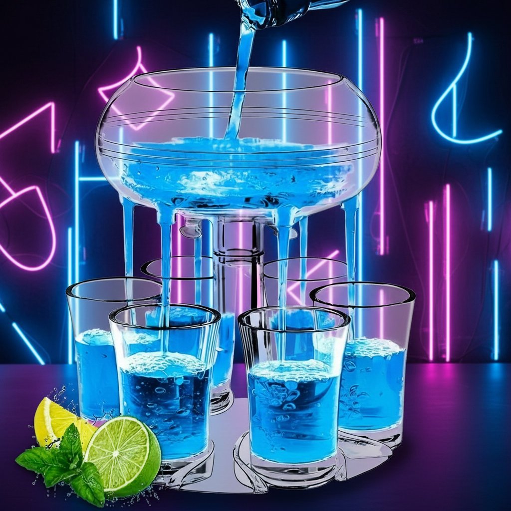 6 transparante shotjesdispenser, shotjesdispenser, shotjesglasdispenser, perfect voor feestjes & spelletjes